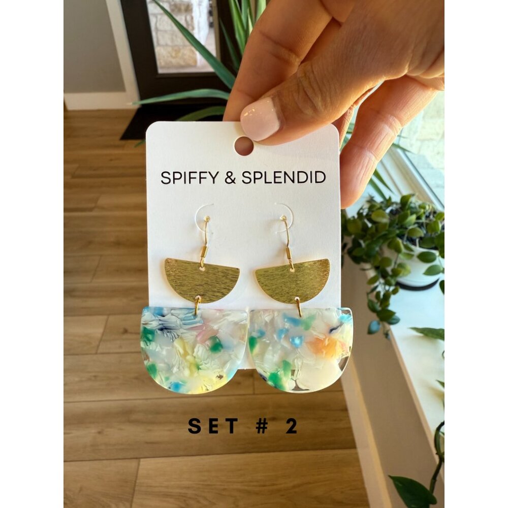π 2/$20 - Spring Inspired Acrylic Drop Earrings - Picture 8 of 11